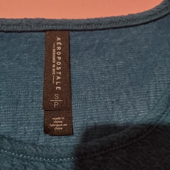 Areopostale Teal Green Blue Skater Dress Knit - Picture 3 of 3